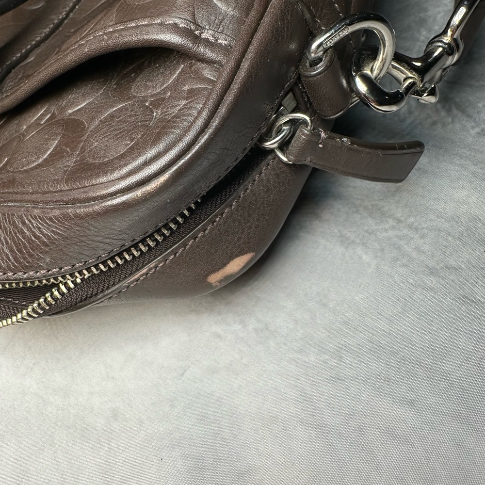 Coach Business Brown Leather Laptop Bag - Picture 9 of 11
